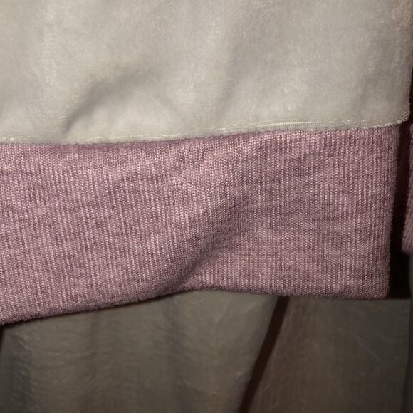 C&C California L Gray Mauve Pink Velour Jump Suit Lounge Crop Hoodie Set - Picture 8 of 12